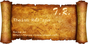 Theiss Rózsa névjegykártya