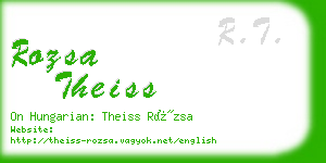 rozsa theiss business card
